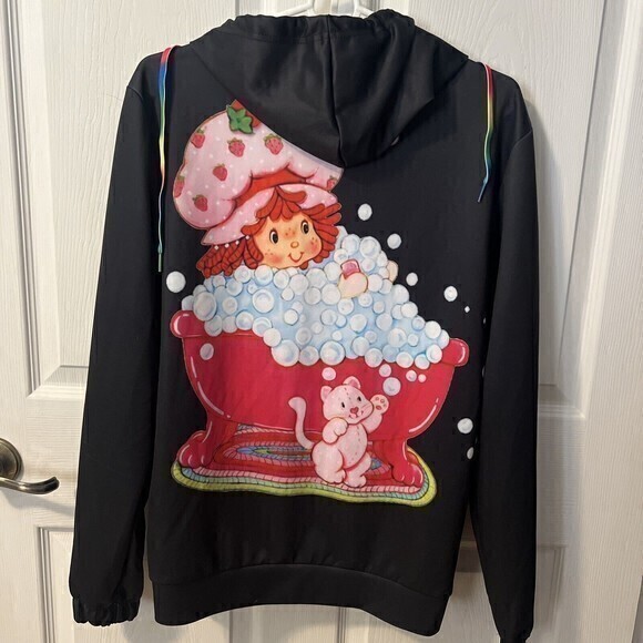 Strawberry Shortcake Graphic Women Medium Sweatshirt Long Sleeve All Over Print - Picture 3 of 5